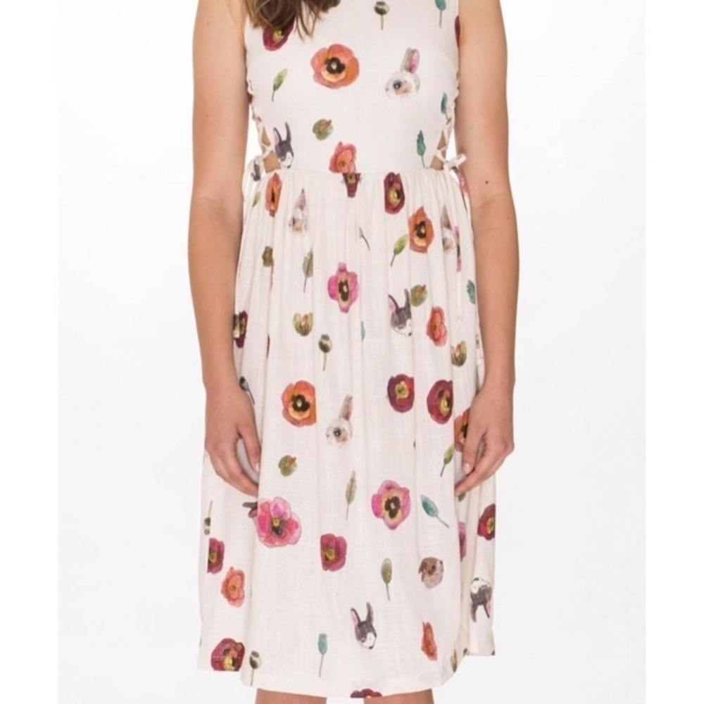 PeppaLoves Floral Rabbit Dress NWT